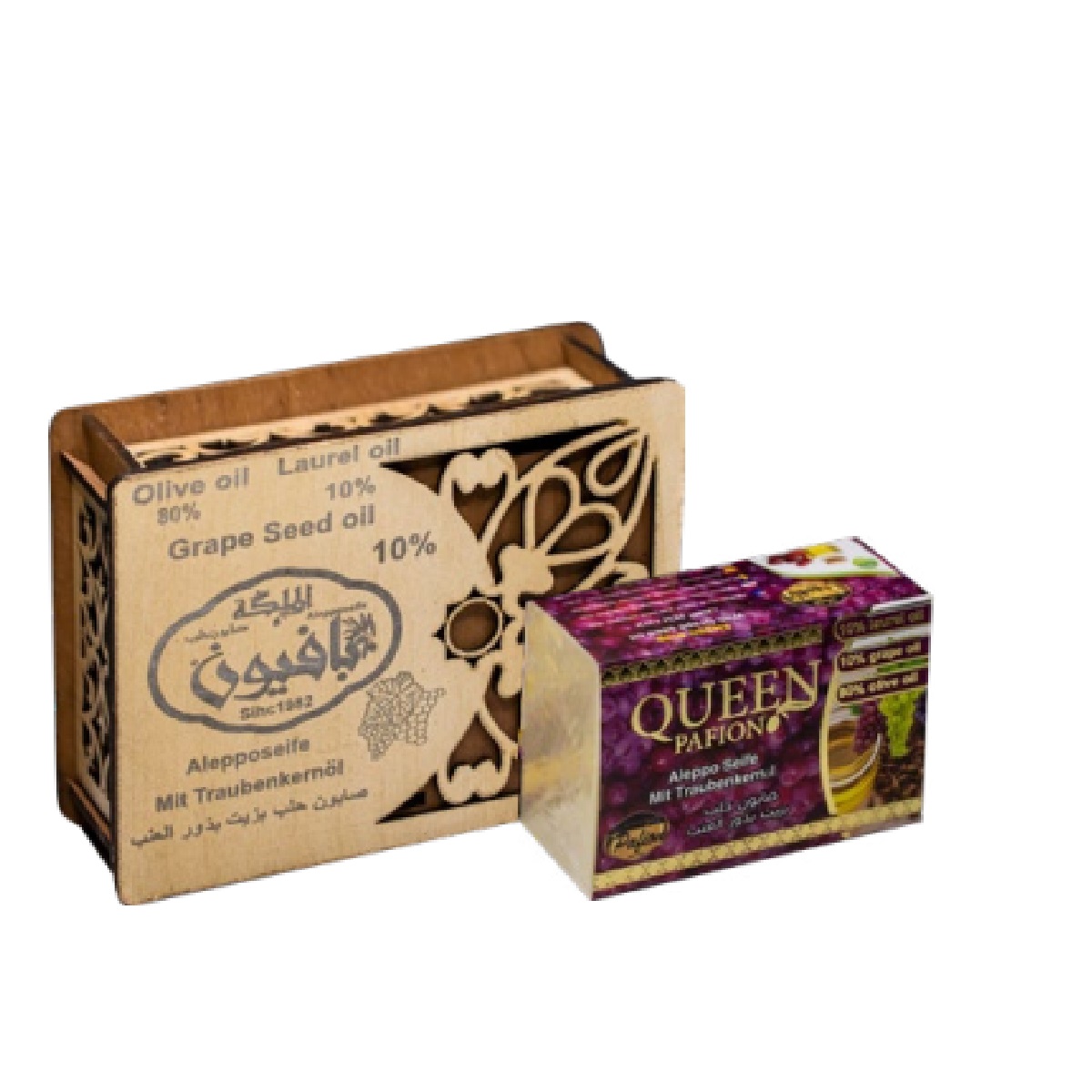 Cadeau Aleppo Zeep Met Arabesque Houten Doos